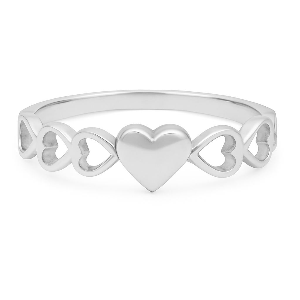 Sterling Silver Heart Band