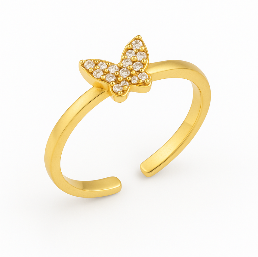 Golden Butterfly Ring