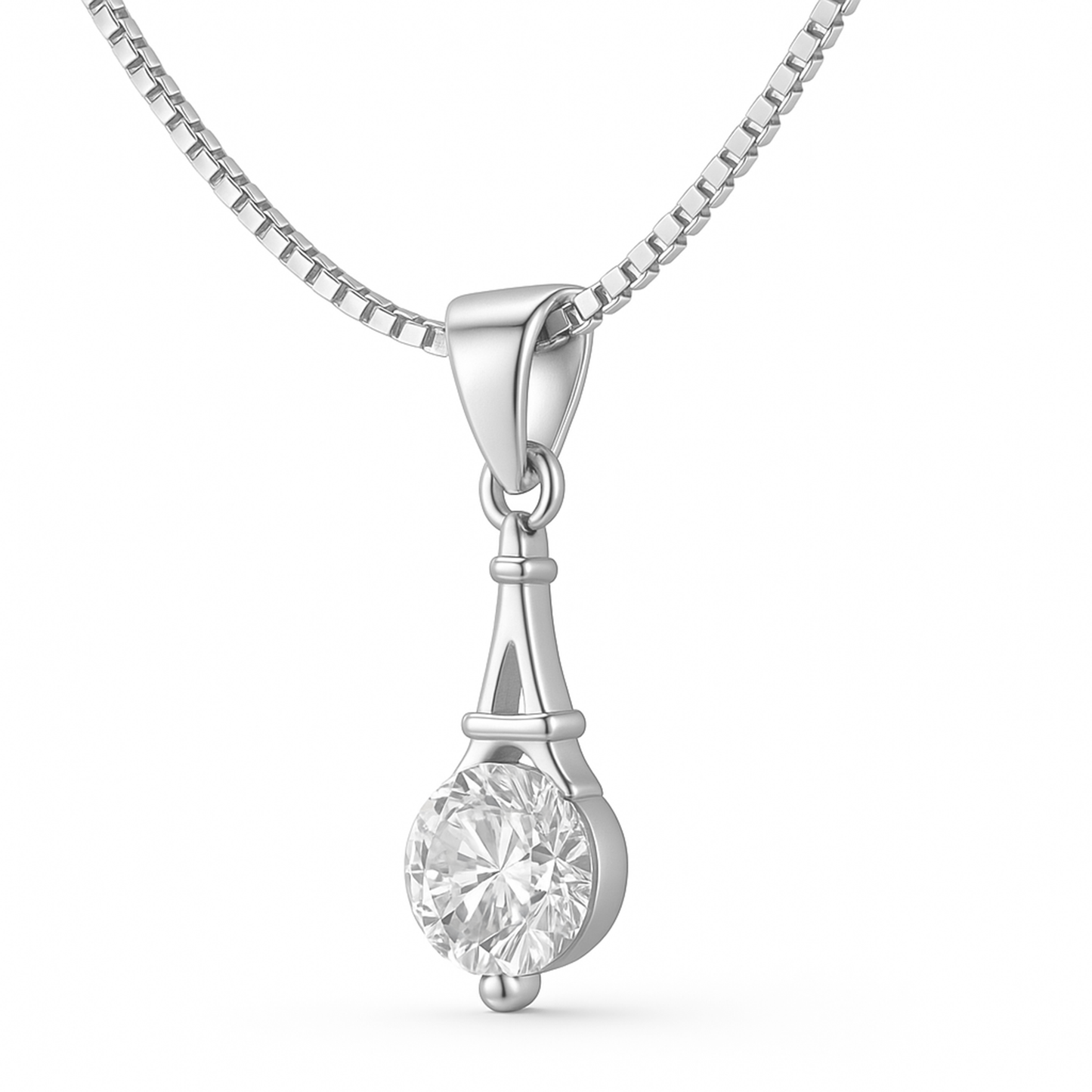 Eiffel Tower 925 Silver Pendant for Women