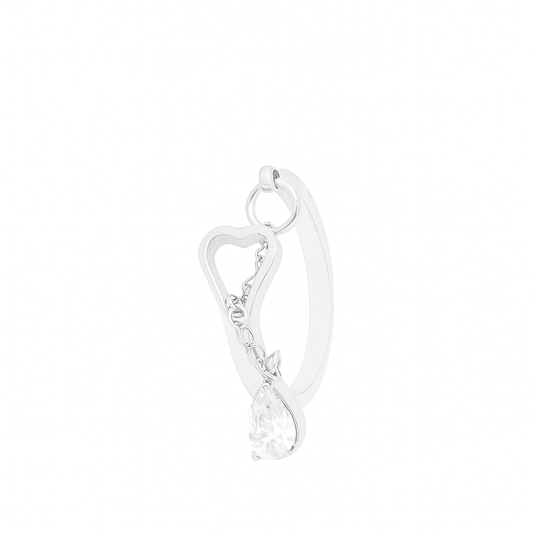 HeartDrop Charm Ring