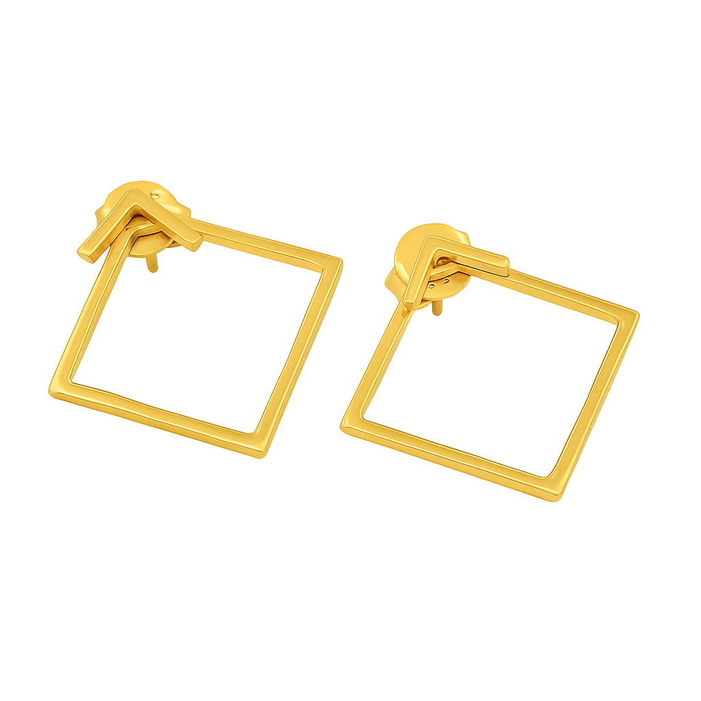 Minimalist Geometric Square Stud Earrings for Women
