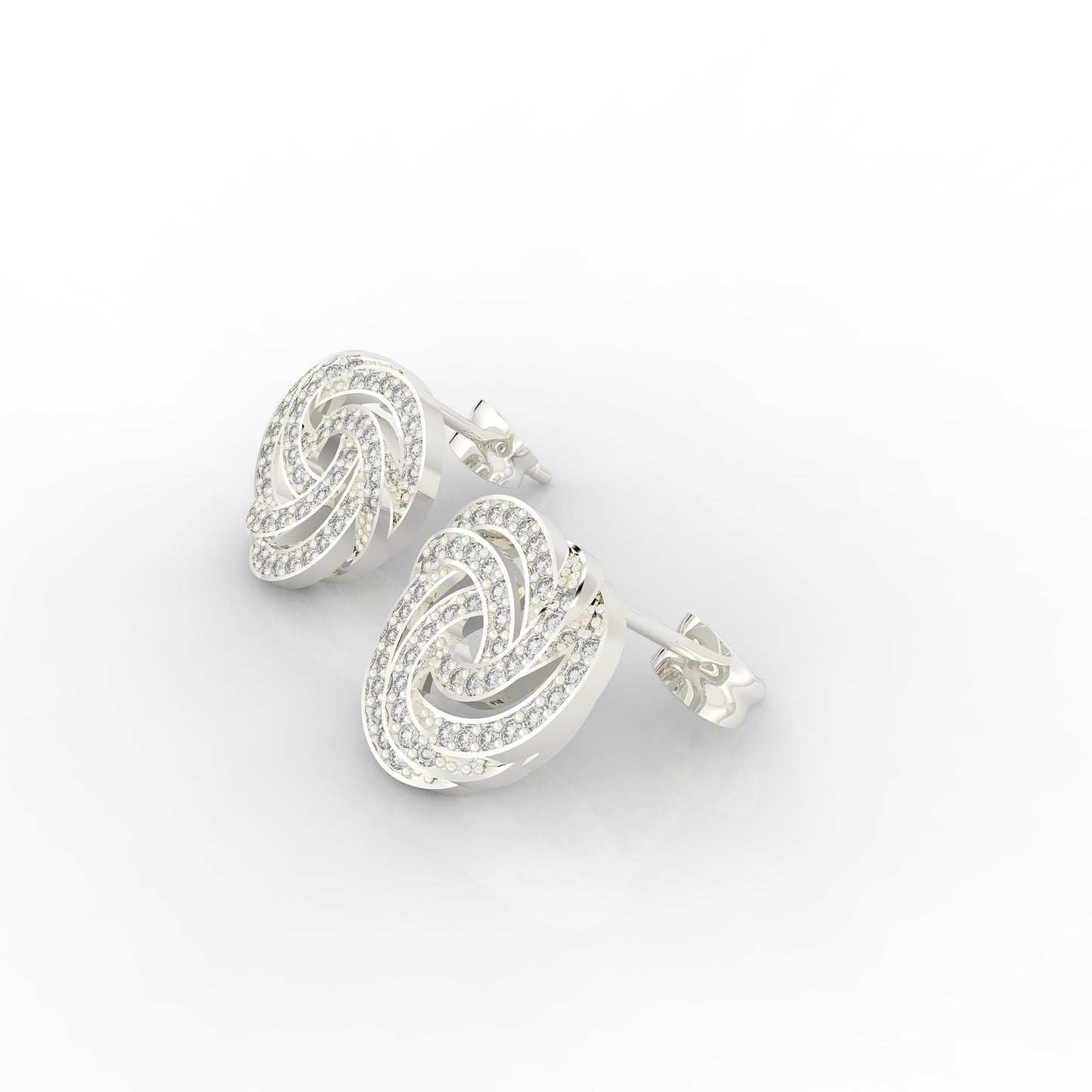 Elegant Floral Swirl Stud Earrings for Women