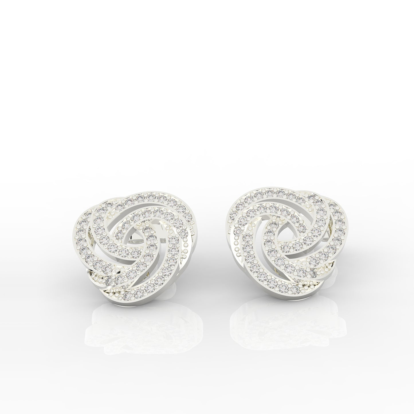 Elegant Floral Swirl Stud Earrings for Women