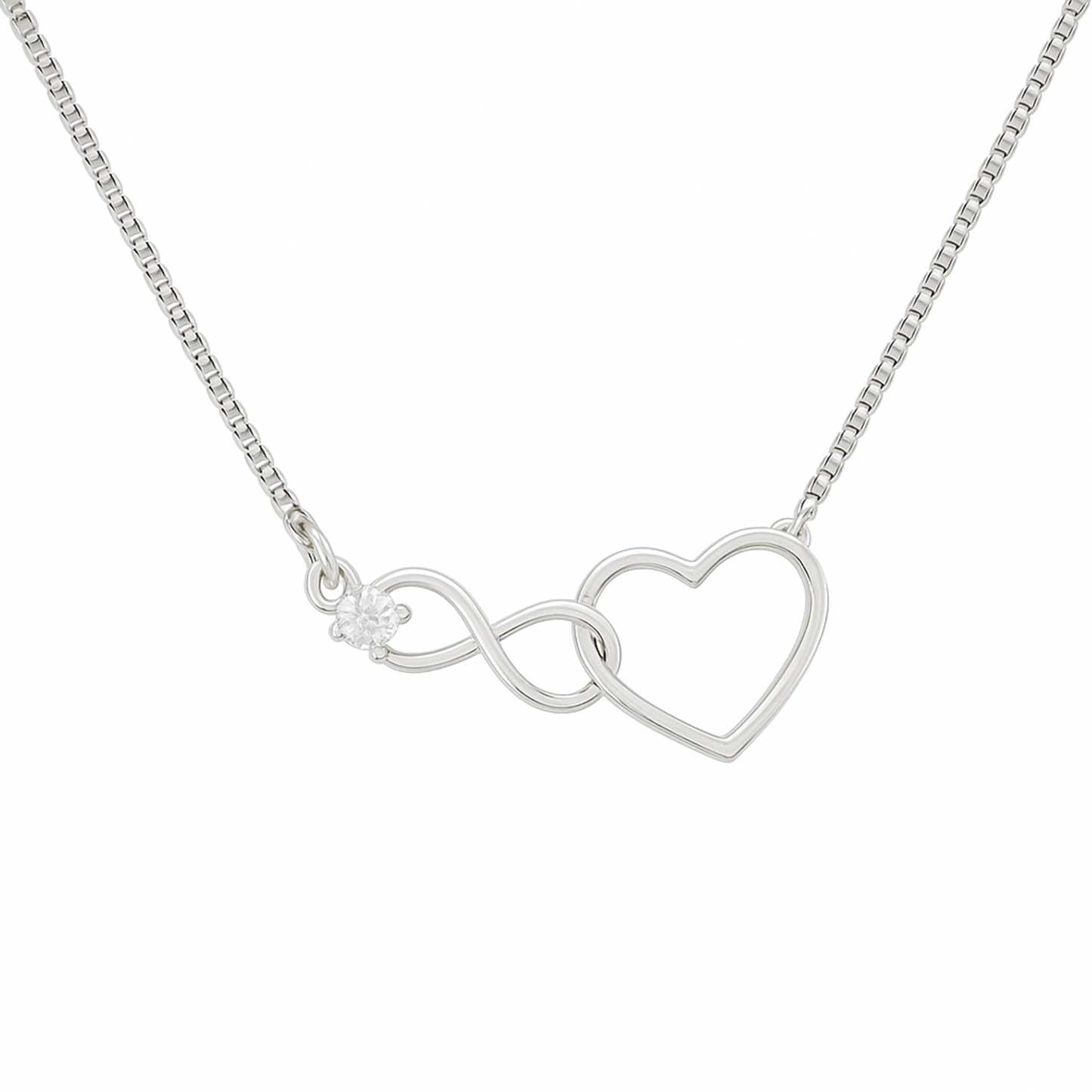 Infinity Heart Sterling Necklace