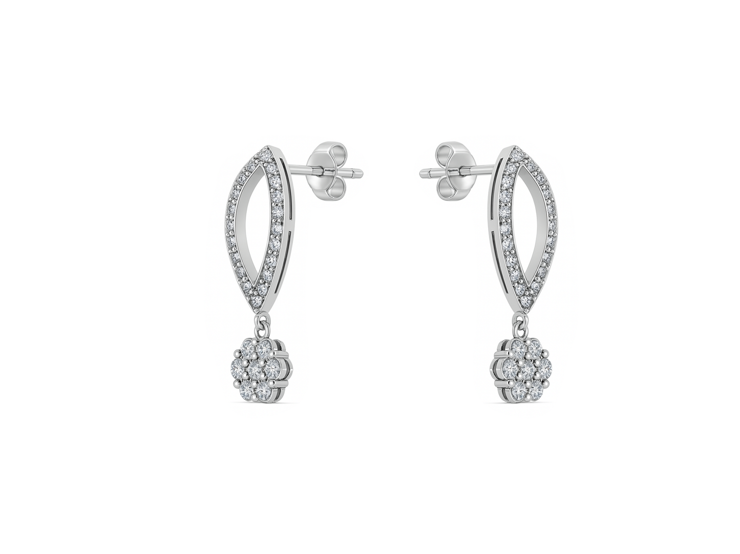 Myra 925 Silver Drop Earrings for Women & Girls