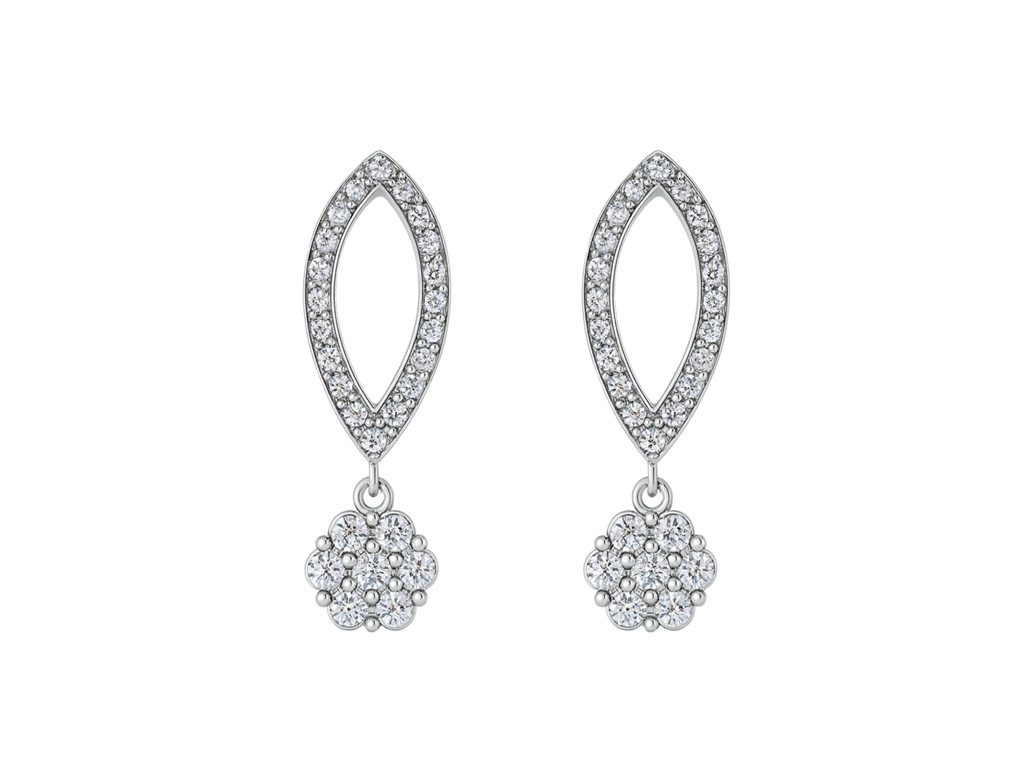 Myra 925 Silver Drop Earrings for Women & Girls