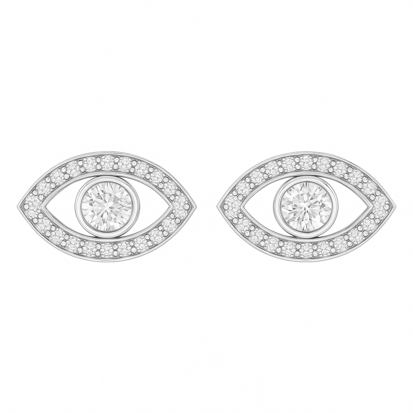 Noor Eye Silver Earrings