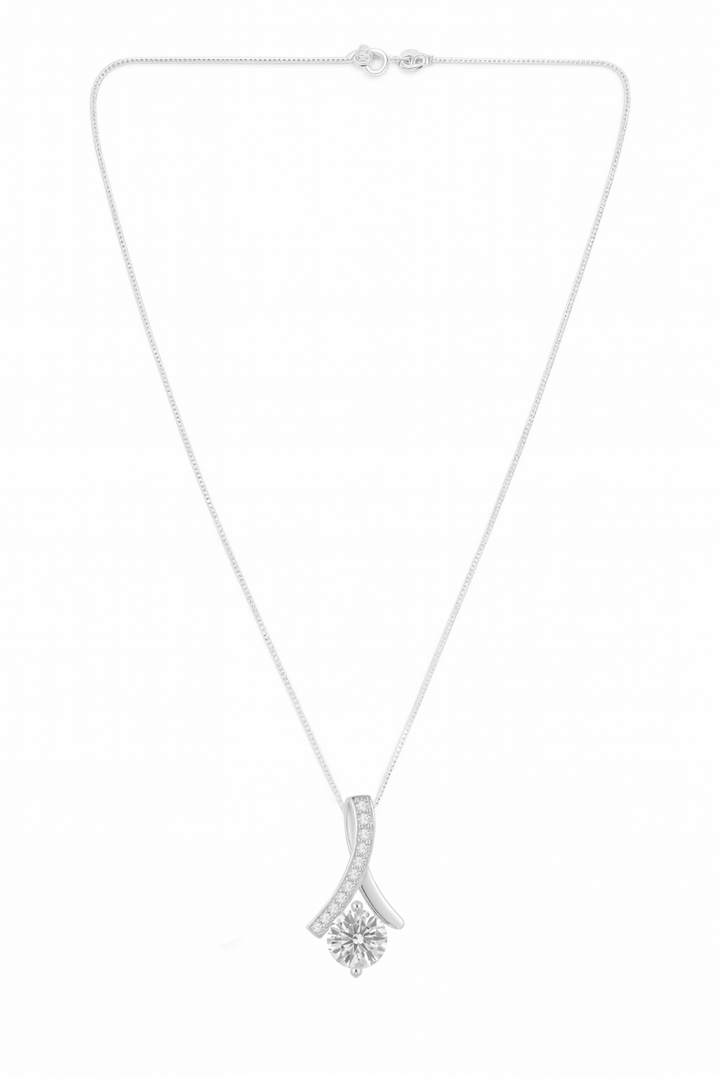 Twilight Curve Solitaire Pendant