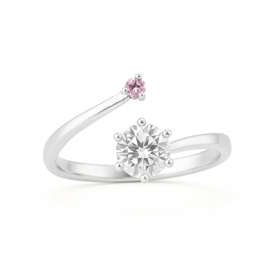 Blush Spark 925 Silver Ring for Women