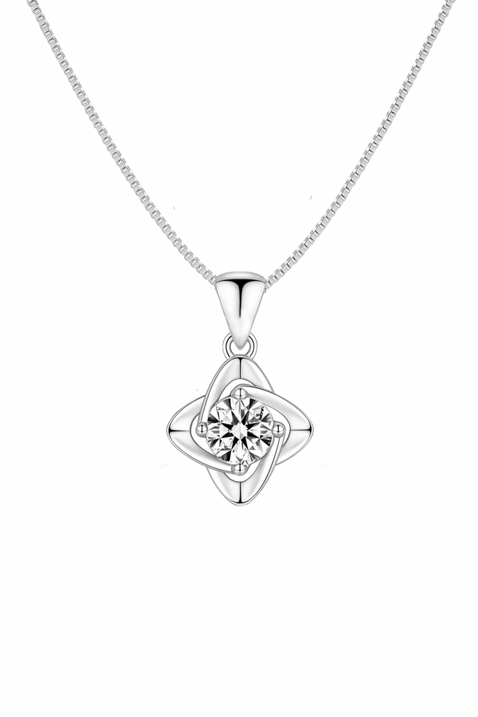 Stellar Arc Solitaire Necklace