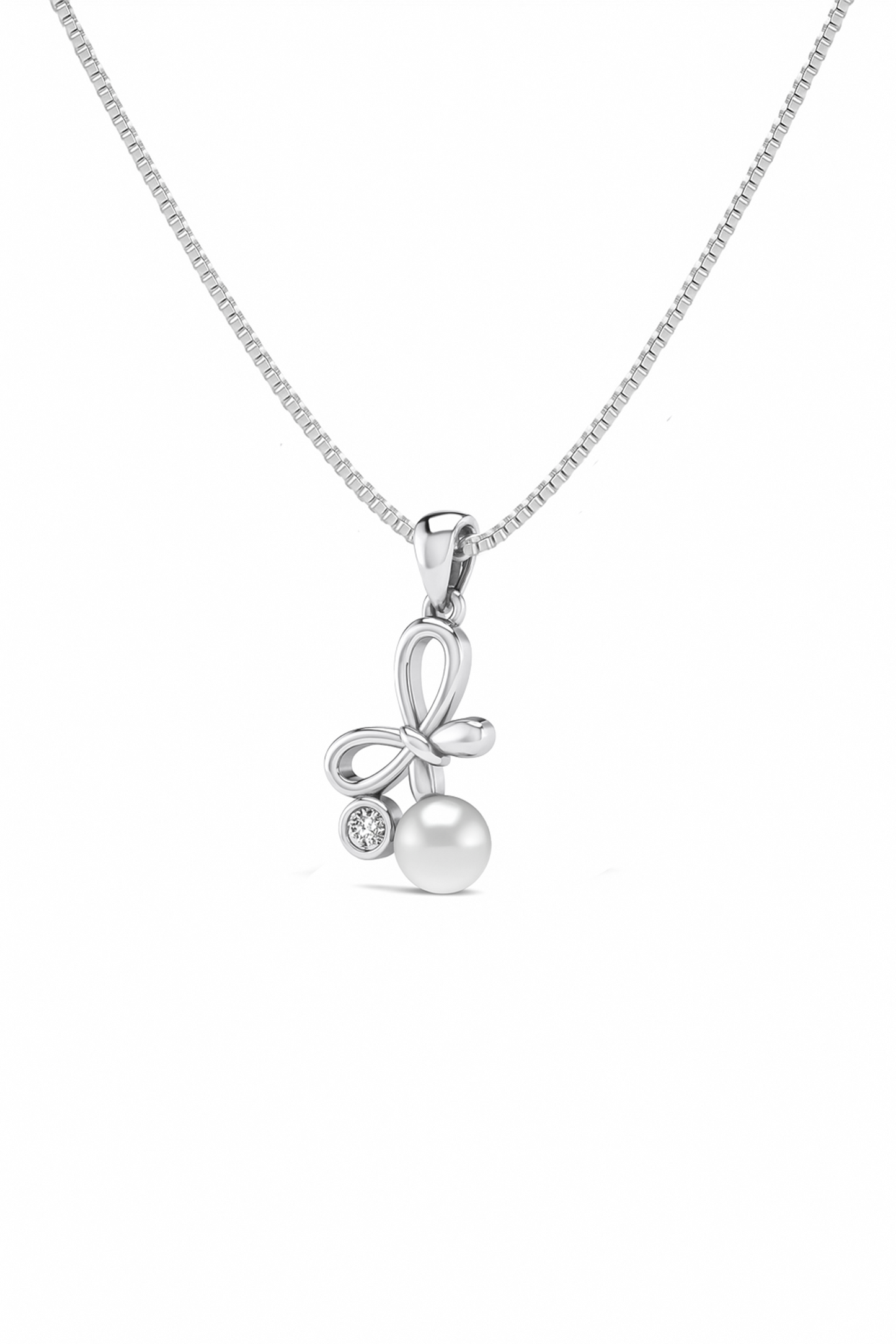 Grace Knot Pearl Necklace