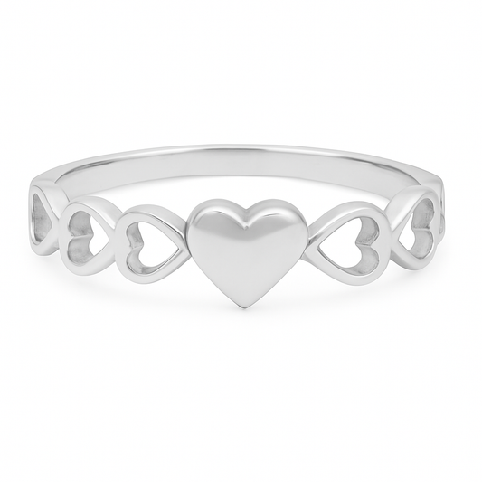 Sterling Silver Heart Band
