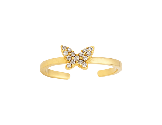 Golden Butterfly Ring