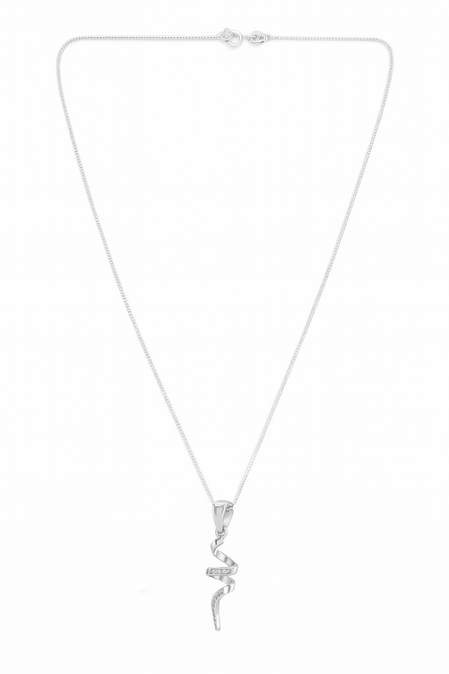 Twisted Elegance Spiral Pendant Necklace