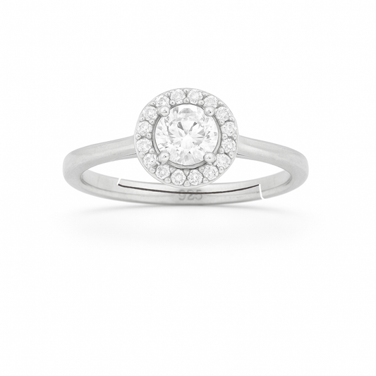 Halo Solitaire Diamond Ring