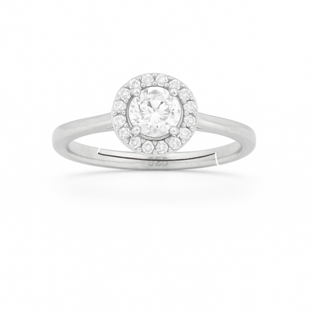 Halo Solitaire Diamond Ring