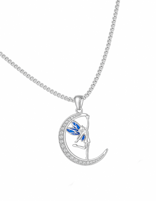 Lunaria Fairy Crescent Moon Necklace