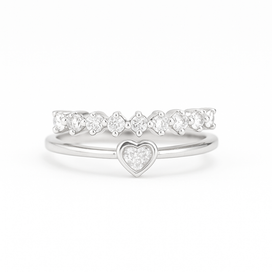 Crown of Hearts Ring