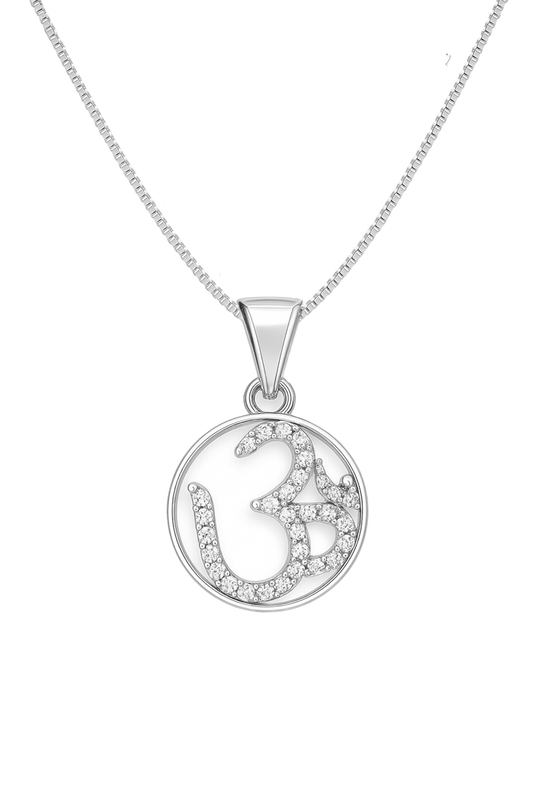 Om Symbol 925 Silver Pendant for Women