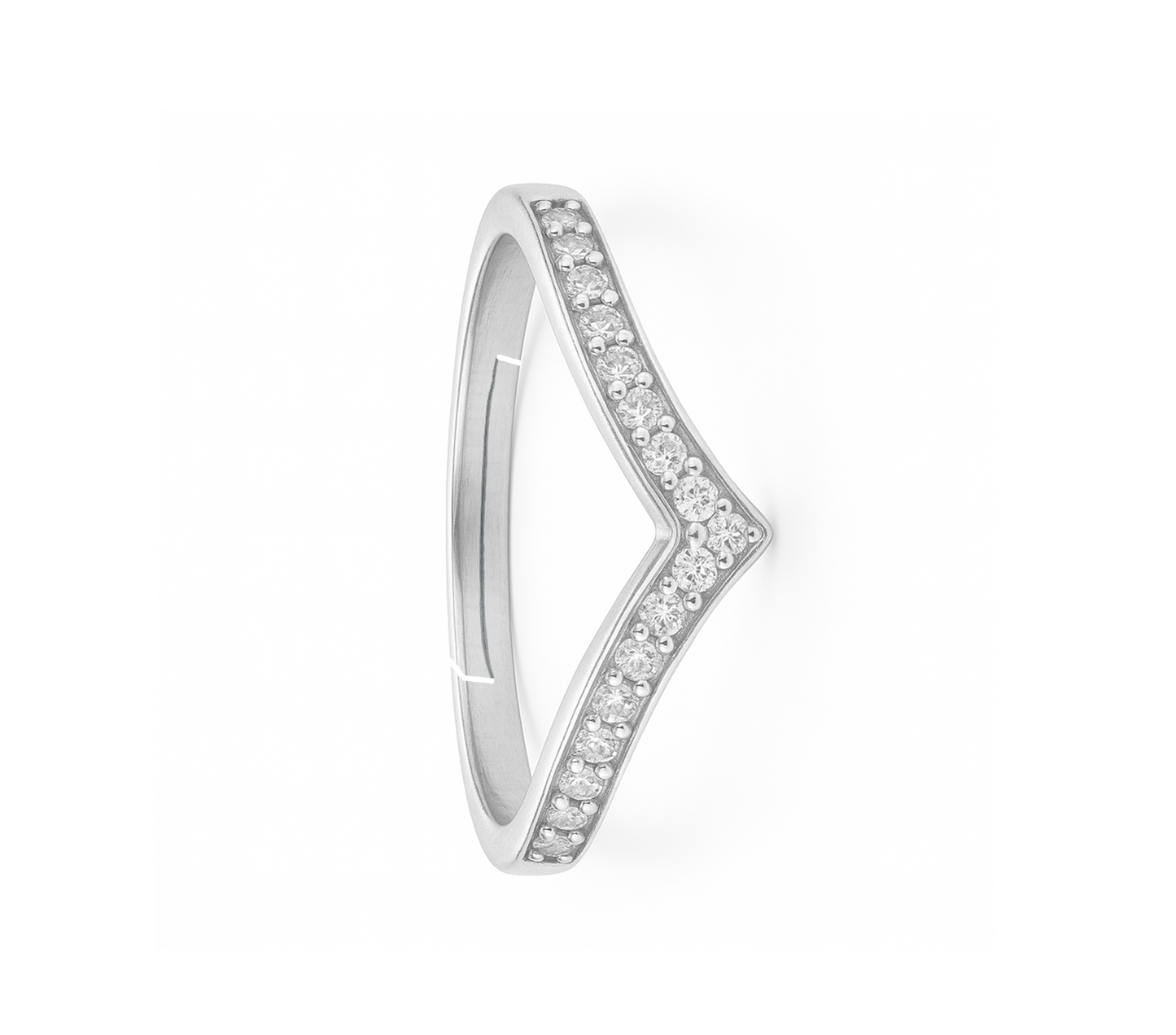 Radiant Chevron Band Ring