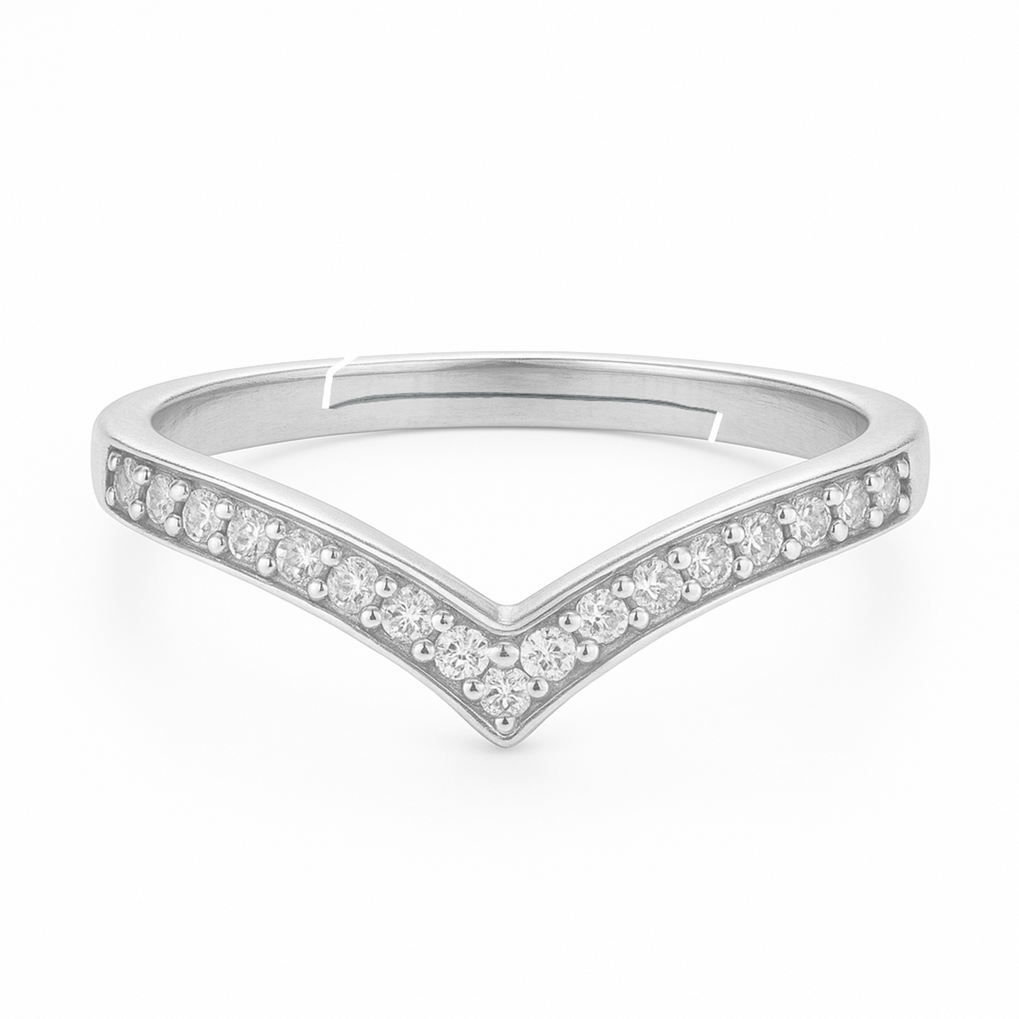 Radiant Chevron Band Ring