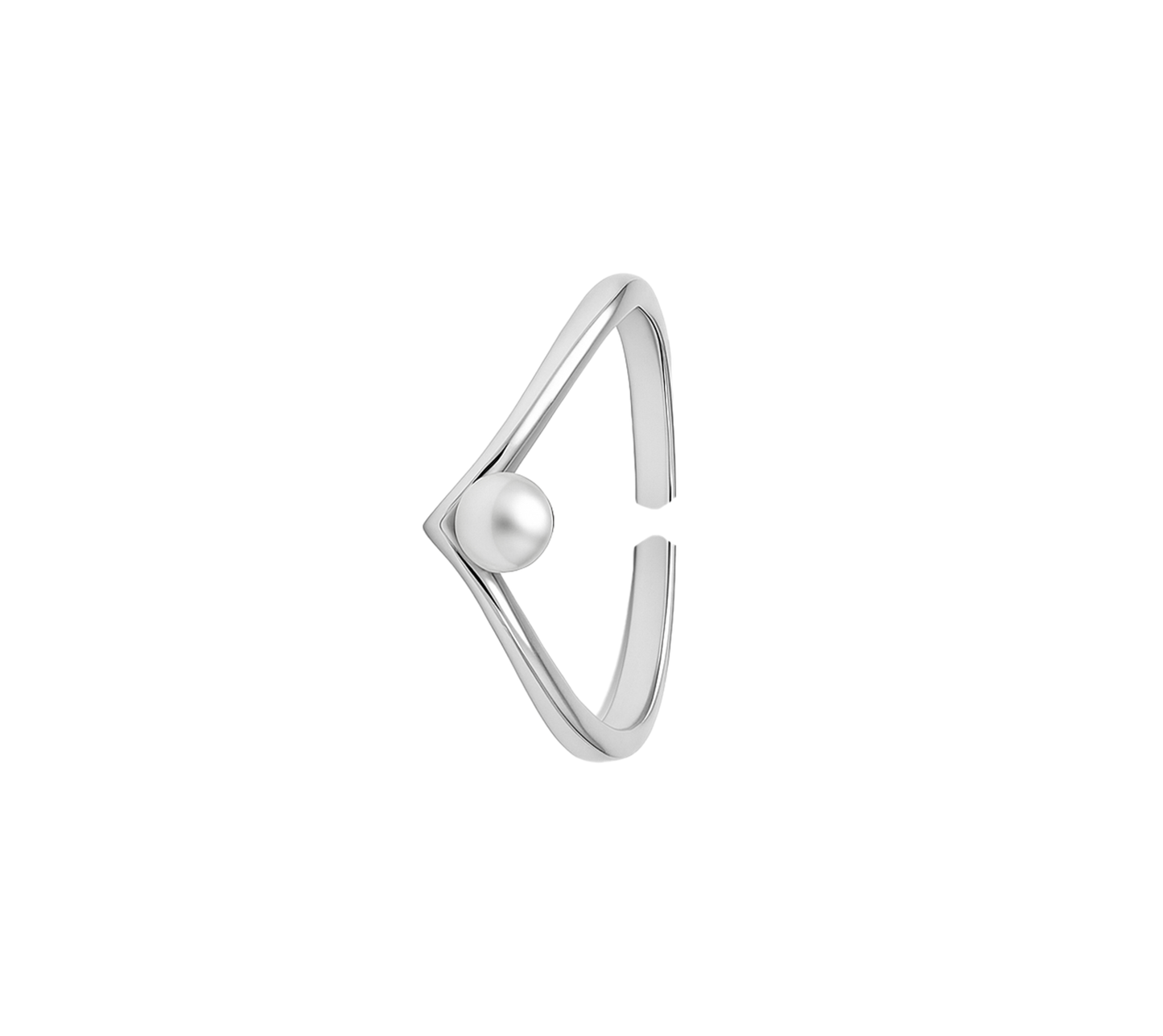Lustre V Pearl Ring