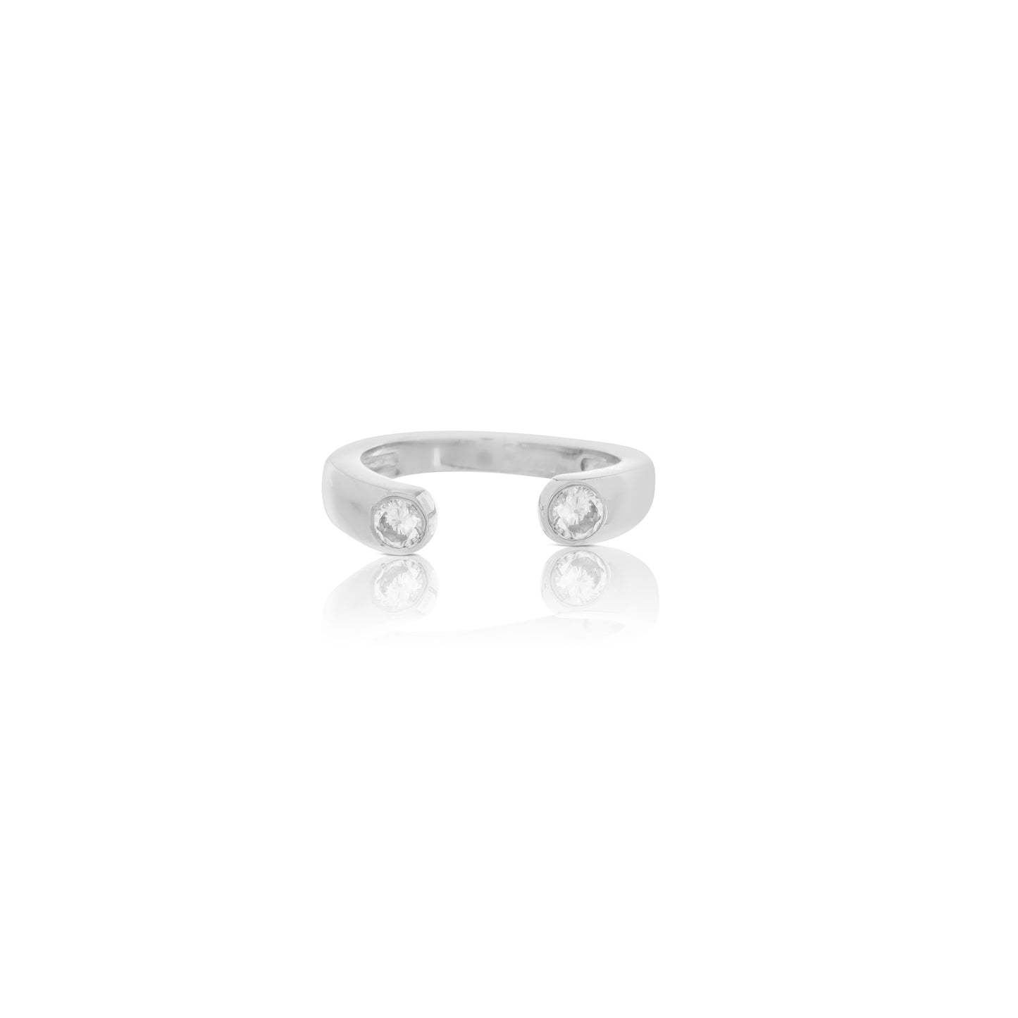 Celestia Open Silver Ring for Girls