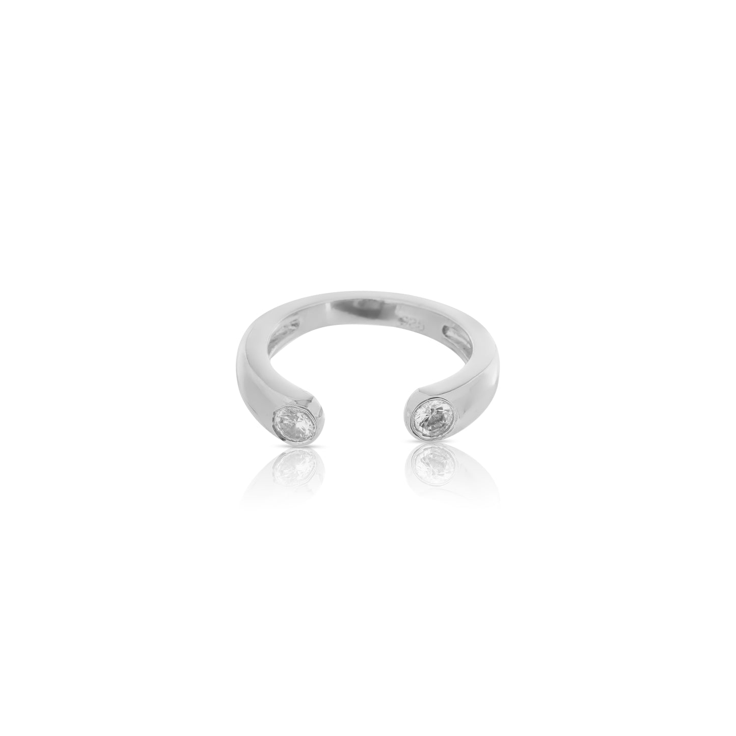 Celestia Open Silver Ring for Girls