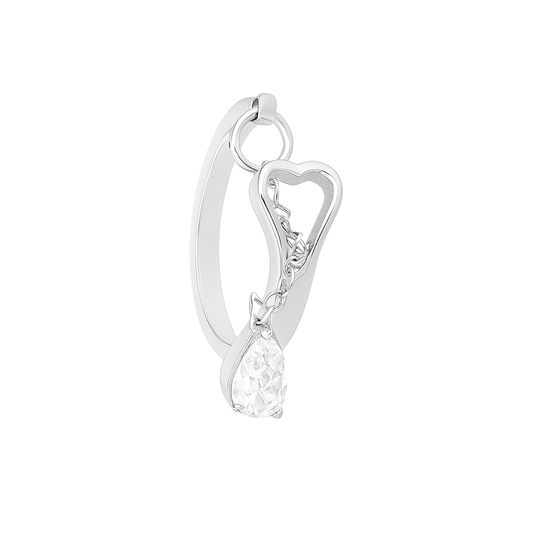 HeartDrop Charm Ring