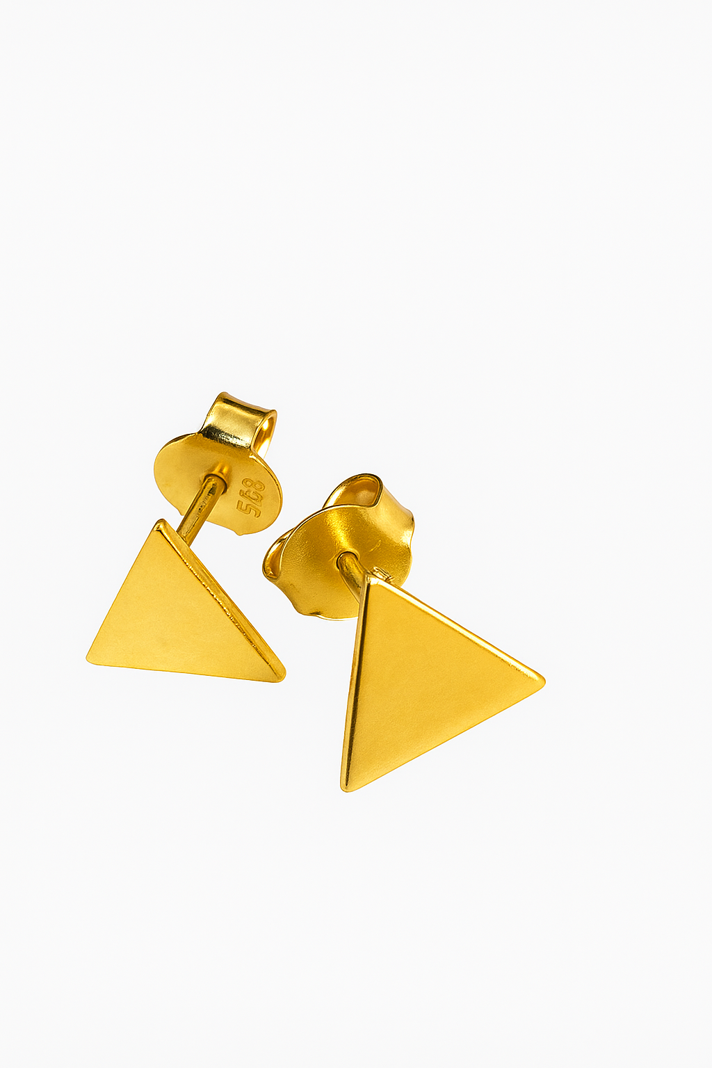 Minimalist Triangle Gold Stud Earrings for Women