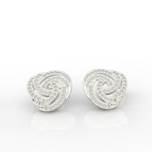 Elegant Floral Swirl Stud Earrings for Women