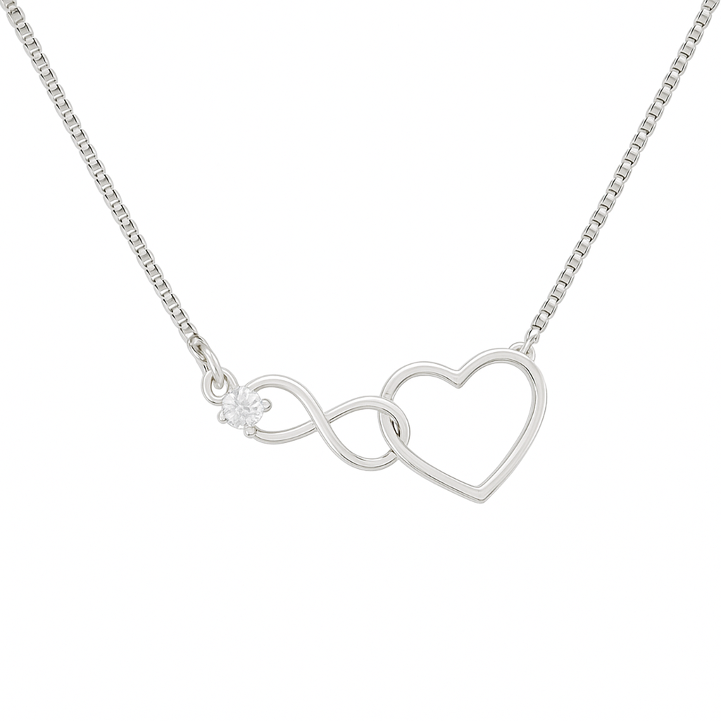 Infinity Heart Sterling Necklace