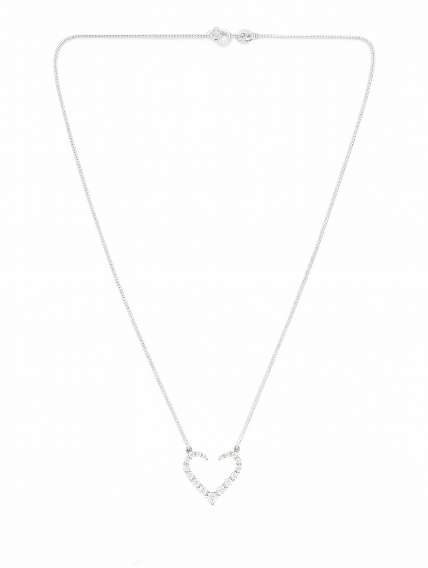 Sparkling Open Heart Pendant