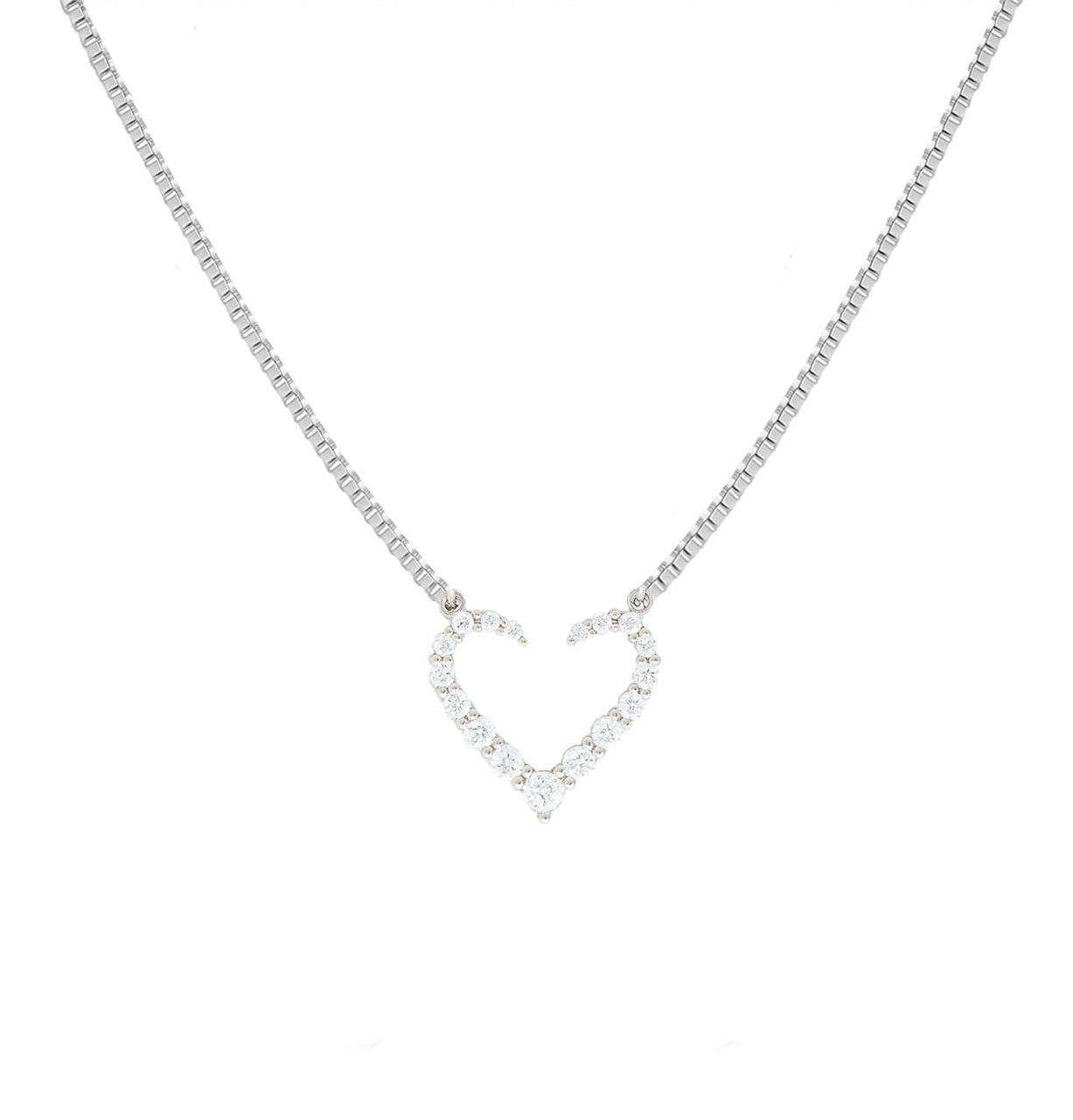 Sparkling Open Heart Pendant