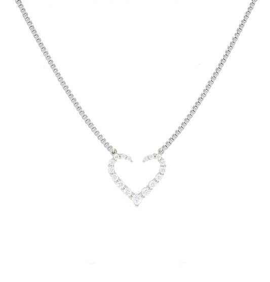 Sparkling Open Heart Pendant