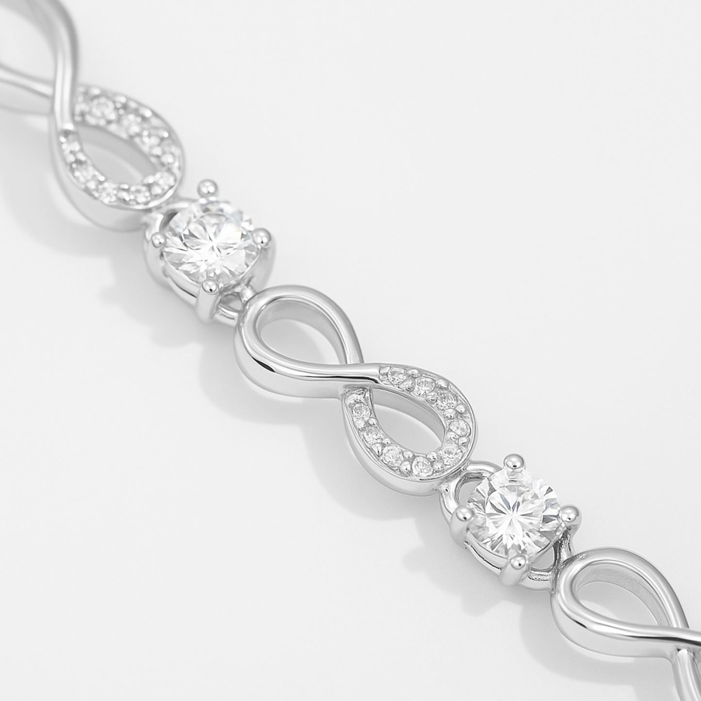 Infinity Grace Sterling Silver Bracelet