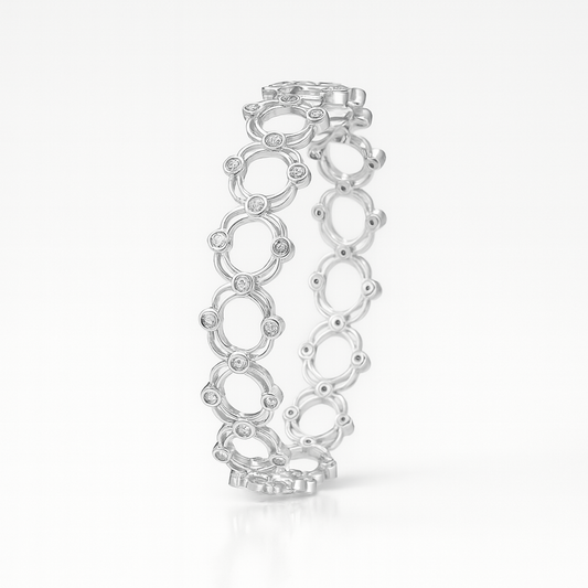 Ring Cum Bracelet in Silver