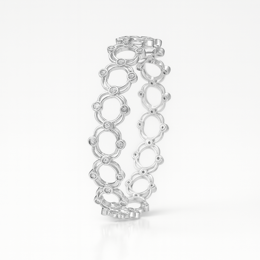 Ring Cum Bracelet in Silver