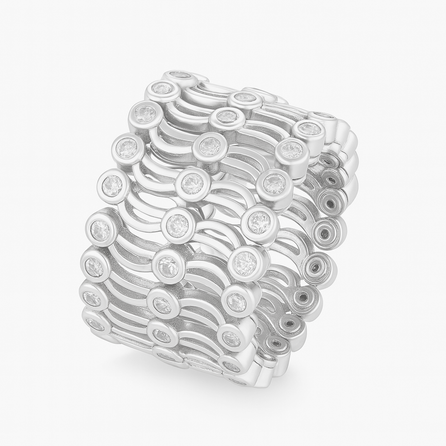 Ring Cum Bracelet in Silver