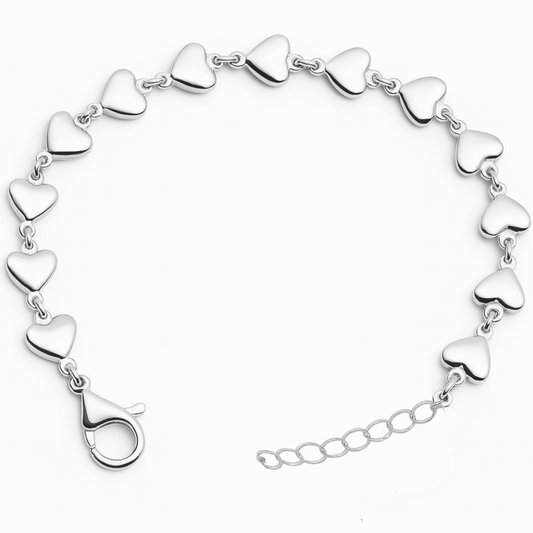 Classic Heart-Link Bracelet for Women