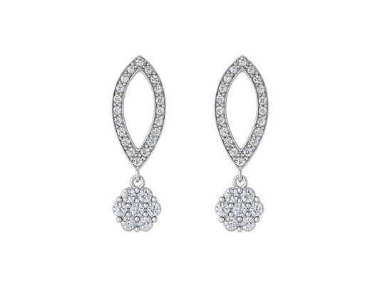 Myra 925 Silver Drop Earrings for Women & Girls