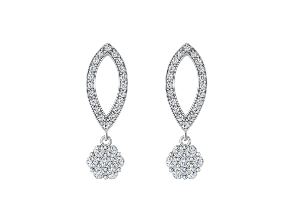 Myra 925 Silver Drop Earrings for Women & Girls