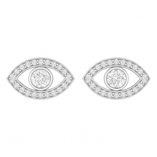 Noor Eye Silver Earrings