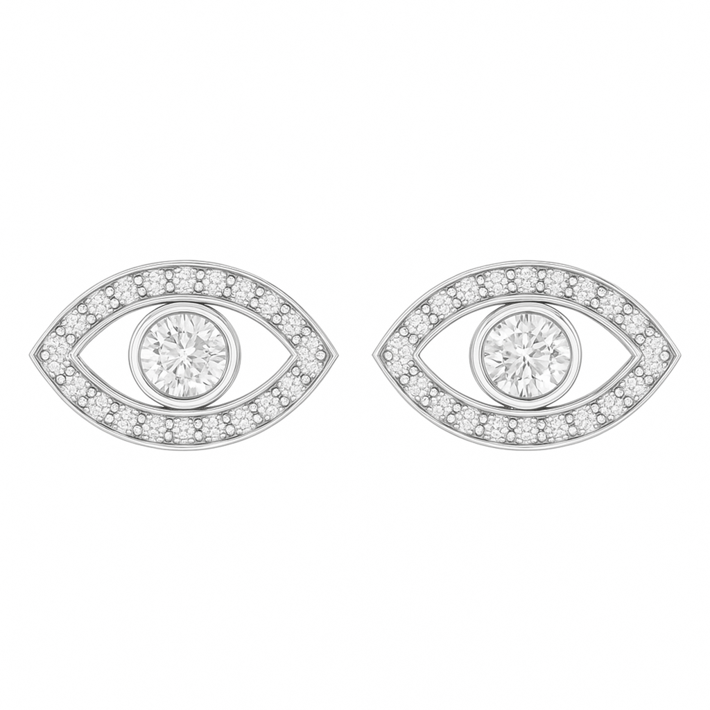 Noor Eye Silver Earrings