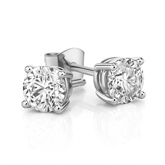 Ishya Classic Silver Stud Earrings