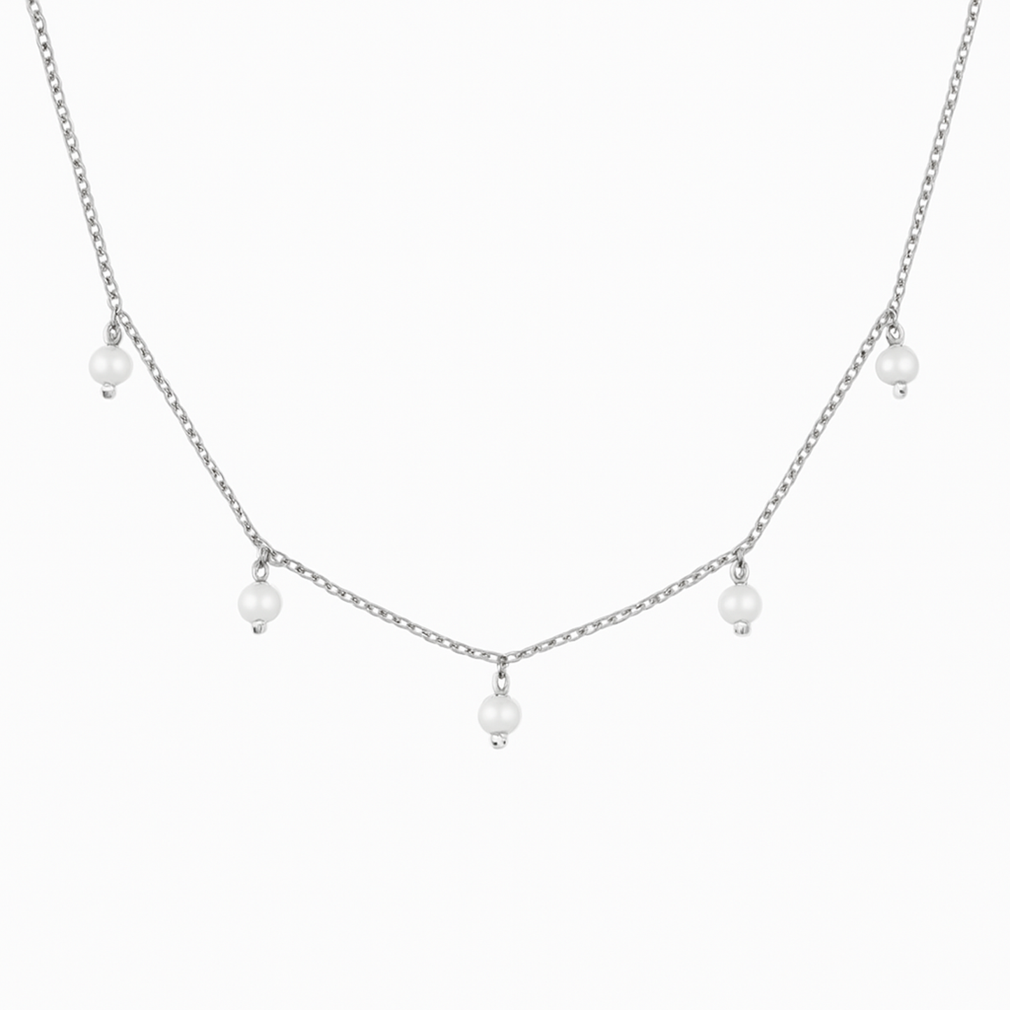 Celestia Pearl Drop Chain Necklace