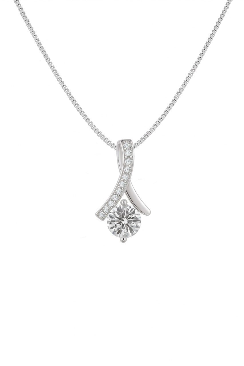 Twilight Curve Solitaire Pendant