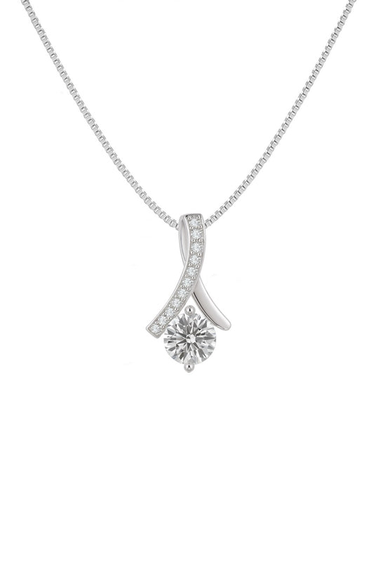 Twilight Curve Solitaire Pendant